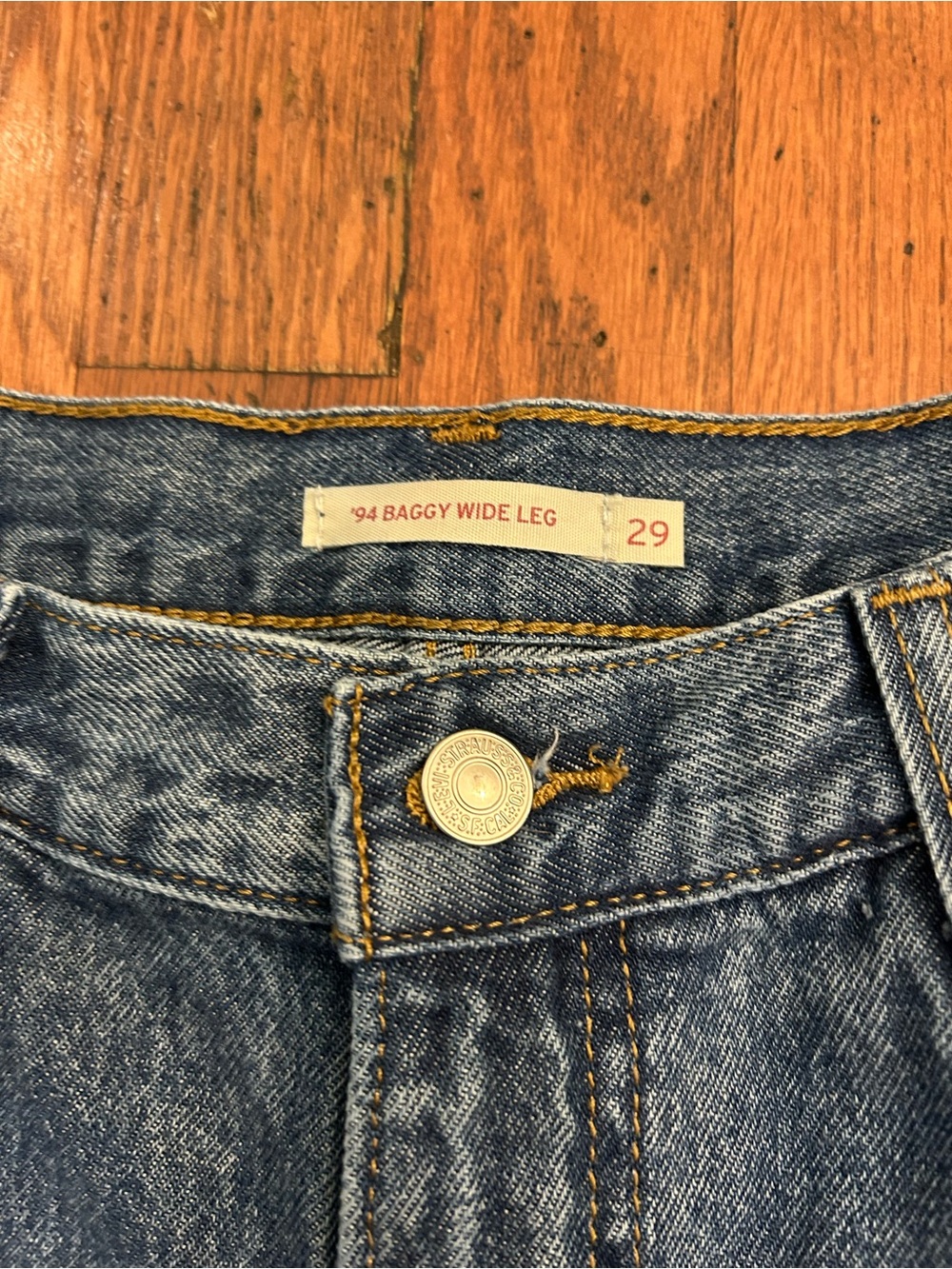 Levi’s 94 Baggy Wide Leg Jeans Women’s 29 High Rise Blue Denim Y2K - Picture 5 of 5